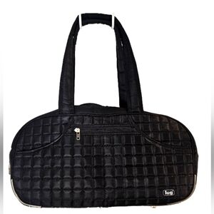 [Lug] Tugboat Black Quilted Travel Workout Duffle Shoulder Bag